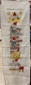 Tapestry bought in Bergen Germany by Margaret finished by Janice