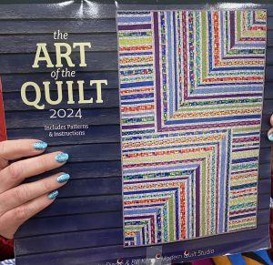 Roz making quilt for husband