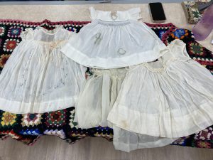 Roz childhood memory - voile dresses made by gg, mother. Herself